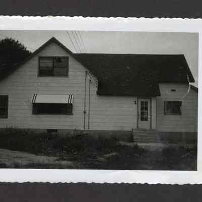 Photograph of a newly built house, circa 1950