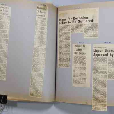 Pages 74-75 newspaper clipping unfolded