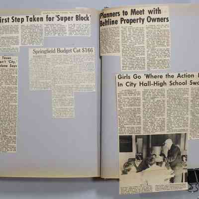 Pages 120-121 newspaper clipping unfolded