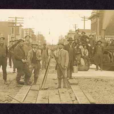 Photograph of the Survey Crew, Main Street, Springfield OR, date unknown