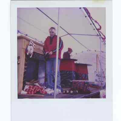 Photograph of the Springfield Greeters Float, Christmas Parade, circa 1980