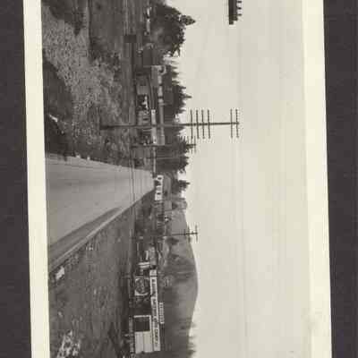 Photograph of homes and business after flood. Date unknown.