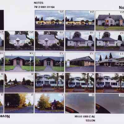 Index print, Photographs of streets, buildings and signs, Springfield, Oregon, 1998