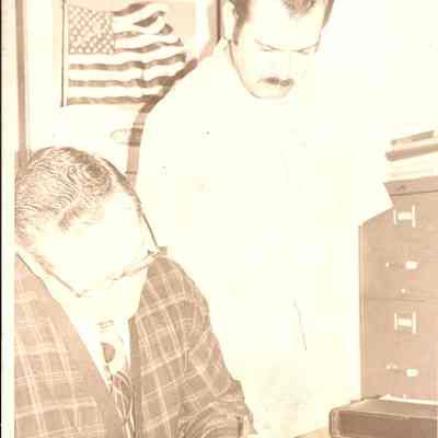 Photograph of Mayor John McCulley with unknown man