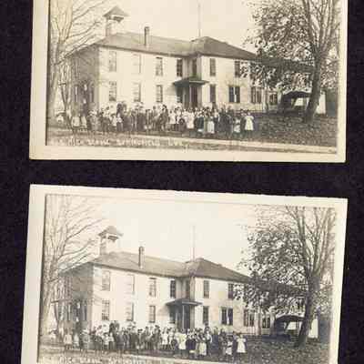 Photograph, Student Body and High School, Springfield, Undated