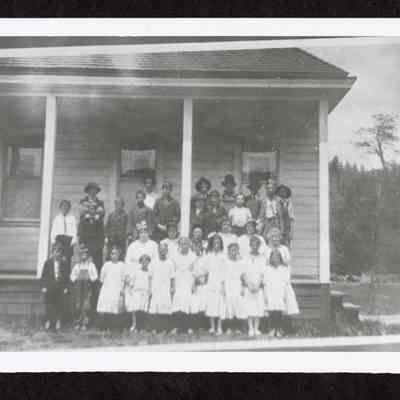 Photograph of an unknown class and school