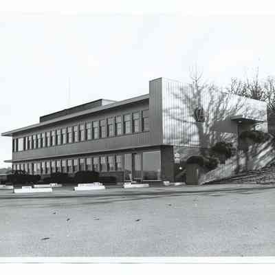 Photograph of "GA Gonyea and Associates" company building and site, Springfield, circa 1970