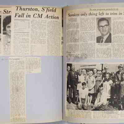 Page 129 newspaper clipping unfolded