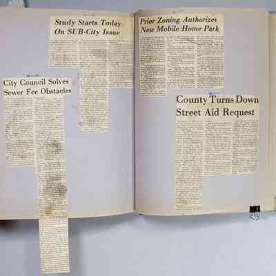 Page 152 newspaper clipping unfolded