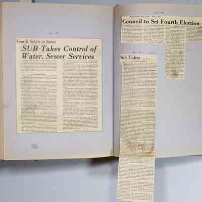 Page 165 newspaper clipping unfolded