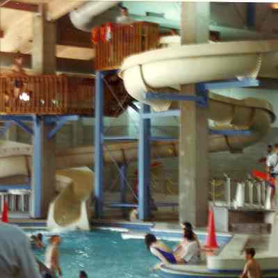 Photograph of the inside of Lively Park Swim Center, Springfield, Oregon, 1997