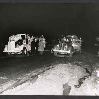 Photograph, Fireman and Fire Trucks, Bethel, Oregon, Undated