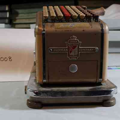 F & E Check Protector Machine with Cover