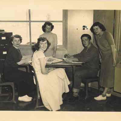 Students Working on Project, Springfield High School, circa 1950.