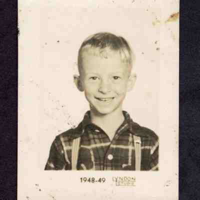 Photograph of a boy, circa 1949