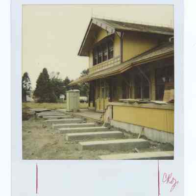 Photograph of the Springfield Train Depot restoration, circa 1992