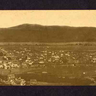 Photograph of Souvenir Mailing Card: Bird's-Eye Panorama View of Springfield, Oregon. Before 1911.