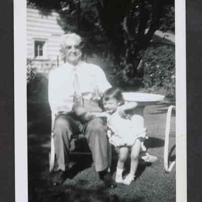 Photograph of Charles H Myers and a child, undated