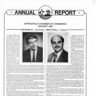 Annual Report, Springfield Chamber of Commerce, 1987