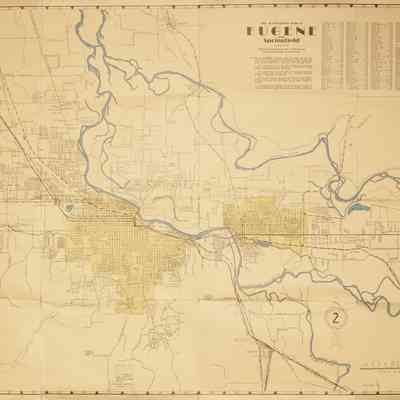 Street Map of Springfield and Eugene, 1952