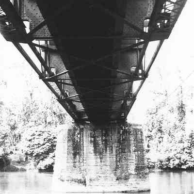 Photograph of Underside of Bridge from Island Park, Springfield, OR, date unknown