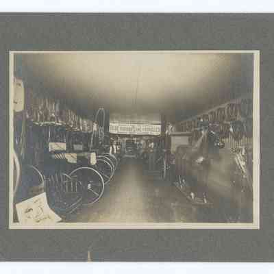 Photograph of Otto Scherer's Buick Store, Palmyra, Wisconsin, circa 1901-1911