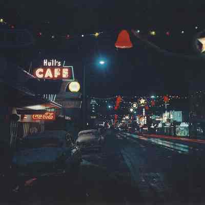 Photograph of Main Street at Christmas Time, Springfield, OR, 1955