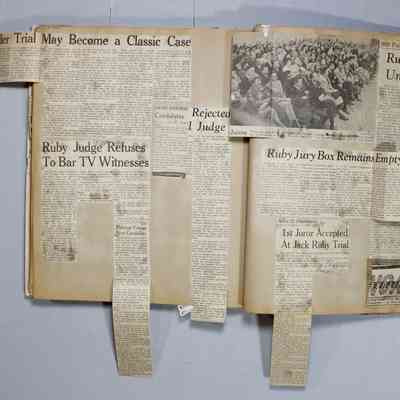 Pages 66 and 67 newspaper clippings unfolded