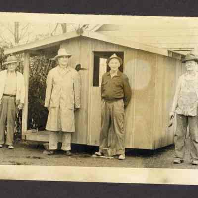 Photograph, Men and Shed, Undated