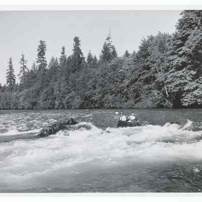 Photograph of fishermen on the McKenzie River, circa circa 1969