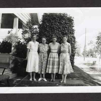 Photograph of Doris Myers and other women, circa 1950