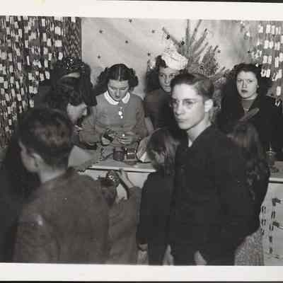 Photograph of a group of Springfield High School students at Carnival, Springfield, Oregon, circa 1940s