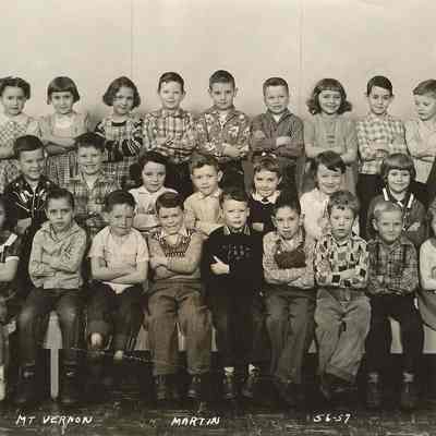 Photograph of First Grade Class at Mt Vernon Elementary School, 1956-57