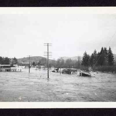 Photograph of Glenwood Flood from Railroad Trestle, 1927