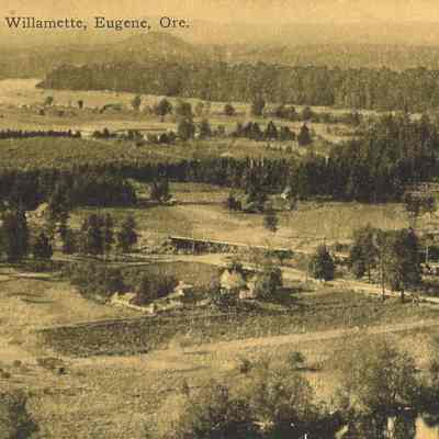 Postcard showing the "Valley of the Willamette", sent from Springfield to H. C. Mountjoy of Portland, 1912
