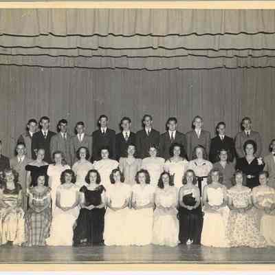 Photograph of Springfield High School Class picture, Springfield, Oregon, unknown date