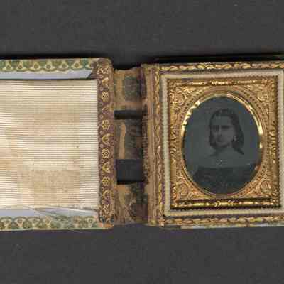 Daguerreotype, Tiny Image of Young Woman