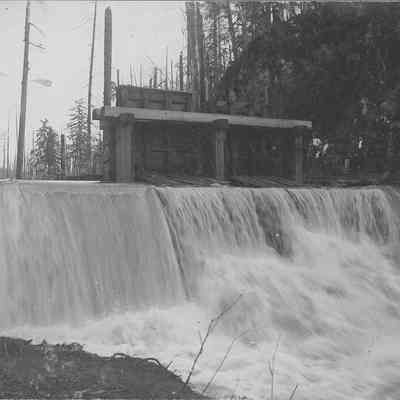 Photograph of Booth-Kelly Splash Dam 1 above Wendling, Oregon, 1901