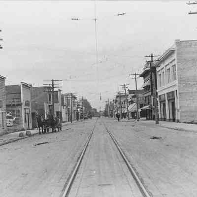 Photograph of Main Street and Streetcar Tracks, Springfield, Oregon