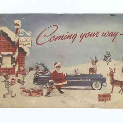 Christmas Card, Scherer Motor Co, circa 1960