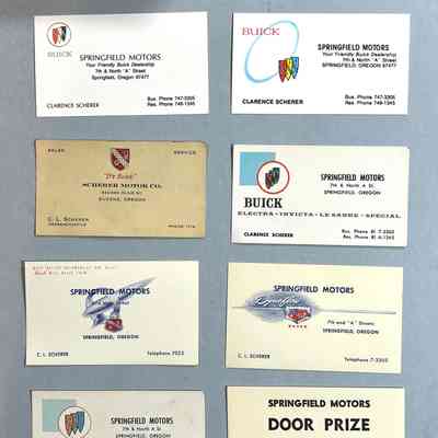 Business Cards of Springfield Motors