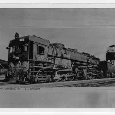Photograph of Southern Pacific locomotive number 4136, Tracy, California, 1954