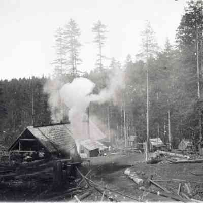 Photograph of a mill, Saginaw, circa 1900