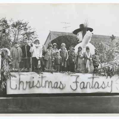 Photograph of a Christmas parade, Springfield, circa 1980