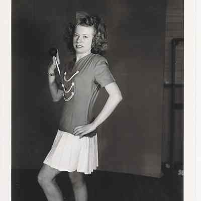 Baton Twirler Florence Shrode, Springfield High School, 1949