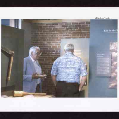 Photograph of Springfield Museum's "Working in the Woods" Exhibit, Springfield, Oregon, 2000