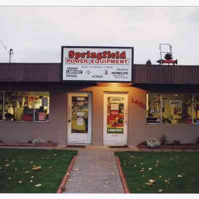 Photograph of the hardware store "Springfield Power Equipment", Springfield, 1998