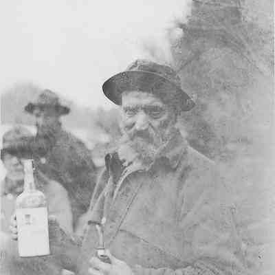 Photograph of Man with Bottle; Prohibition Days