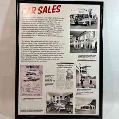 Exhibit Panel, ‘Car Sales’, Springfield Buick