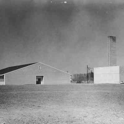 Photograph of Page Elementary School and adjacent building, 1954.